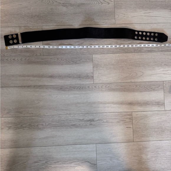 Brave Leather Belt Sz 30 Black Silver Stud Statement Made In Canada Punk Grunge main image 8